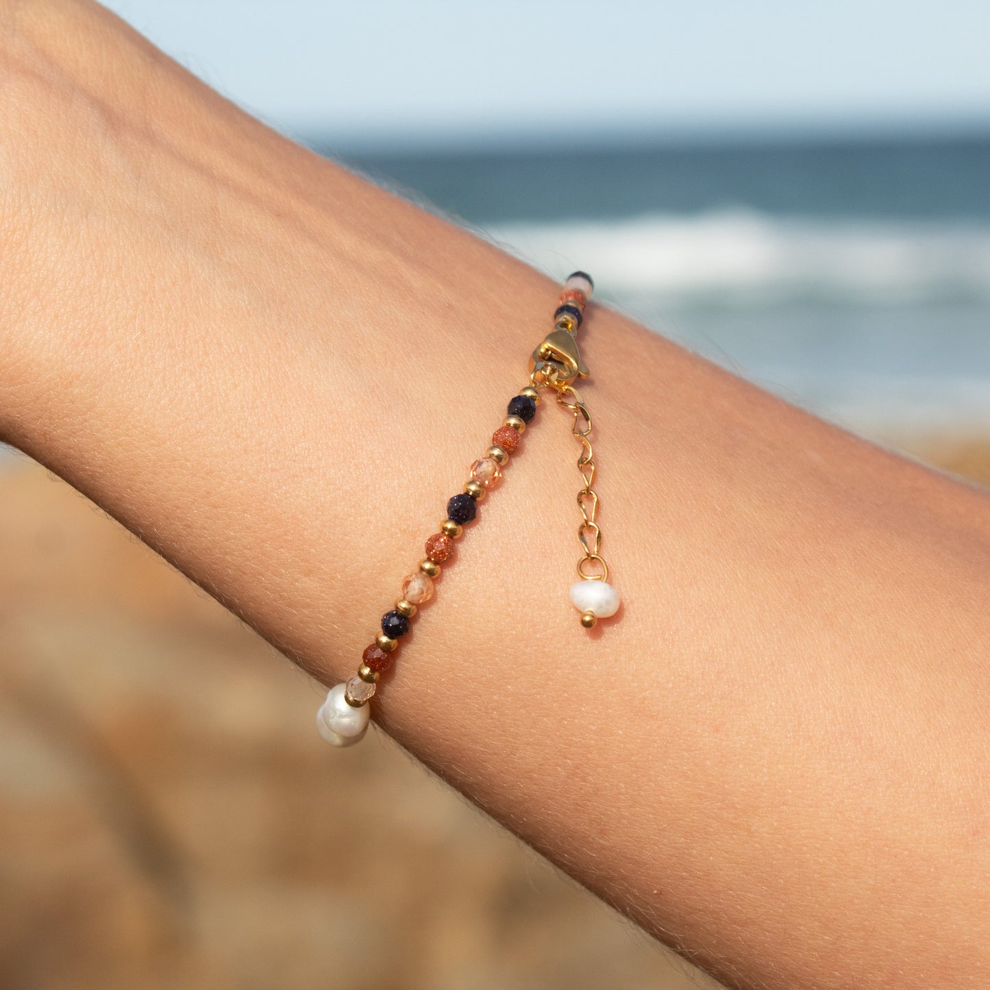 Spirit Bloom Bracelet with pearls and beads