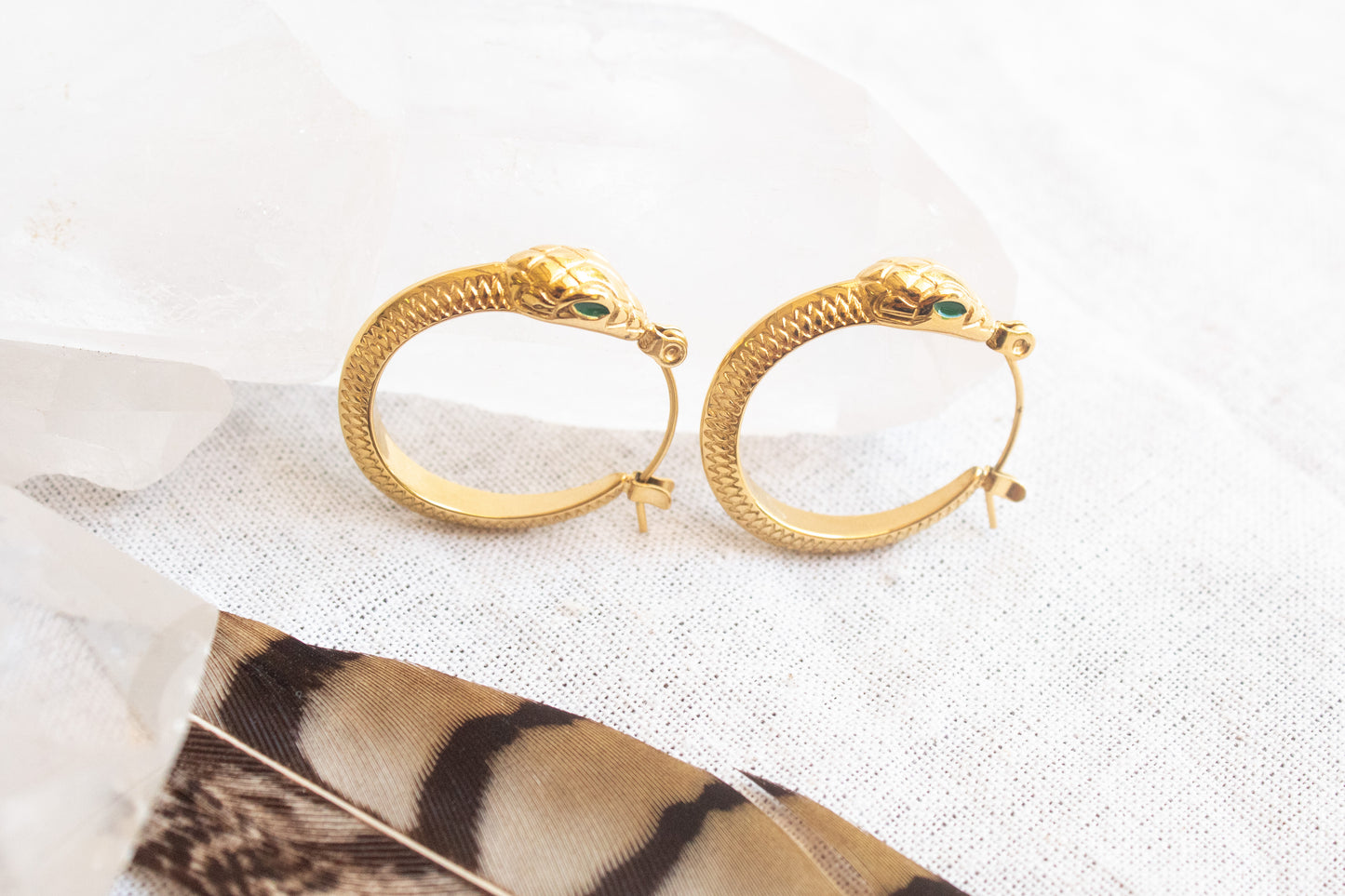 Ouroboros Snake Earrings