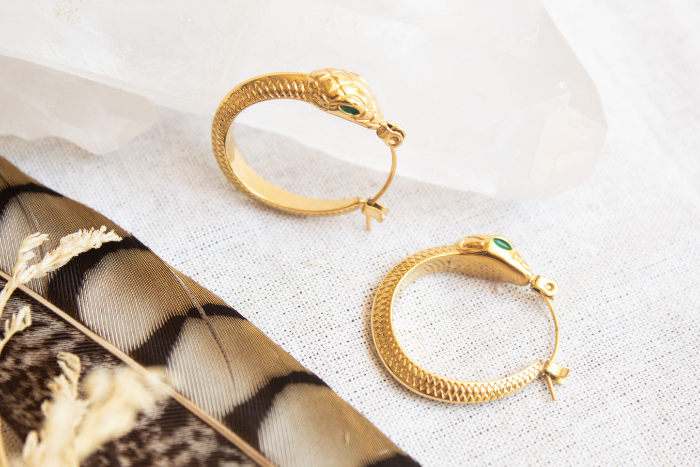 Ouroboros Snake Earrings