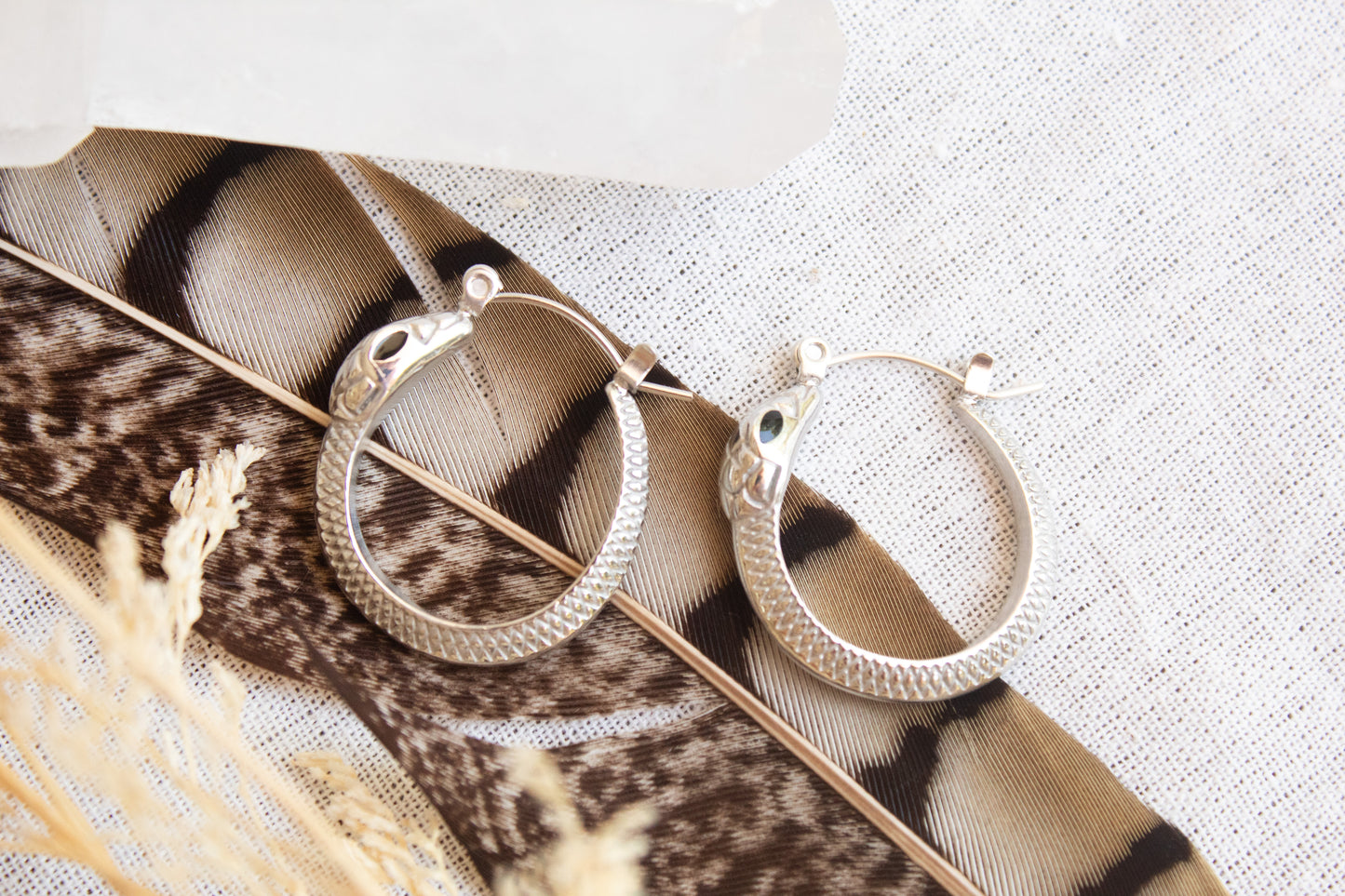 Ouroboros Snake Earrings