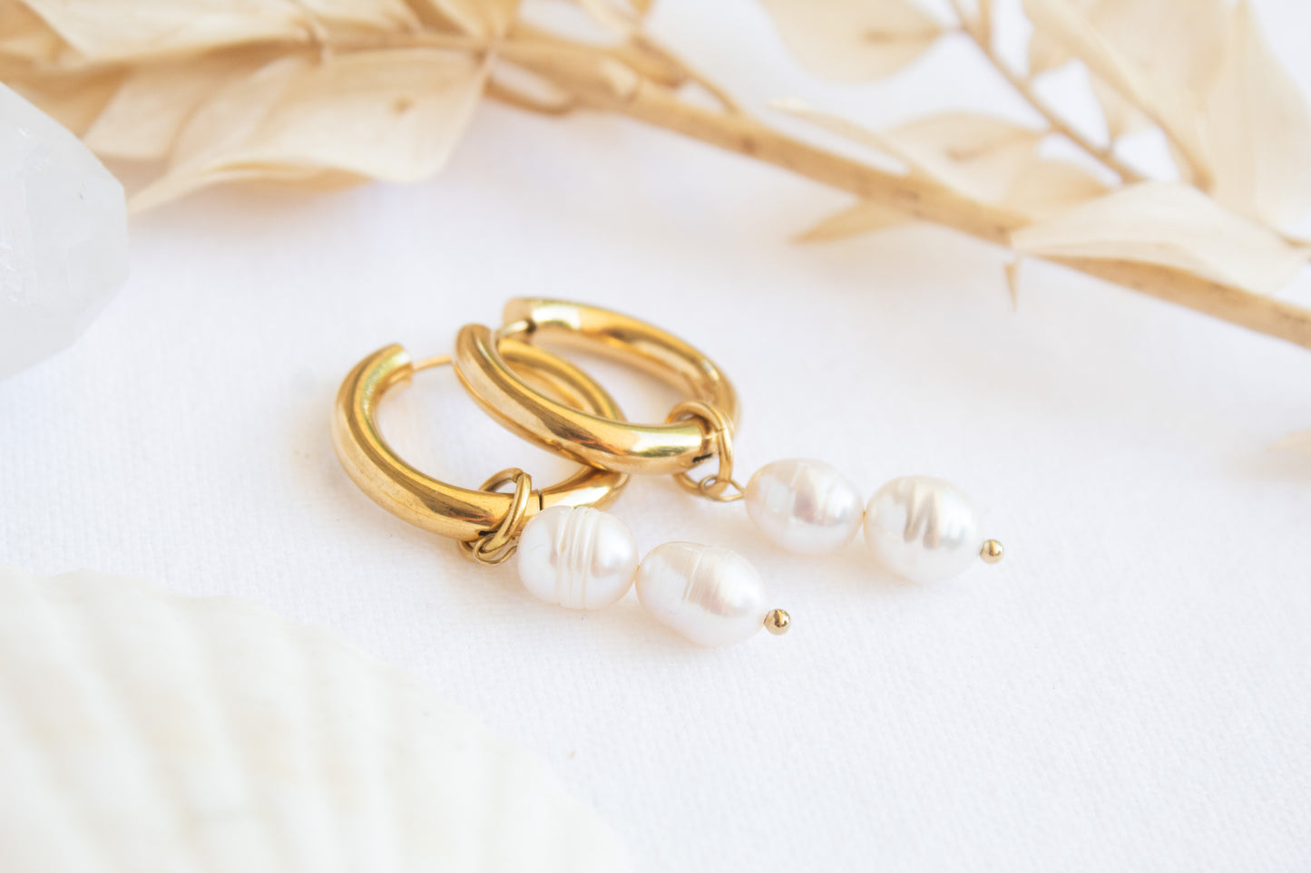 Pearl Drop Duo Earrings