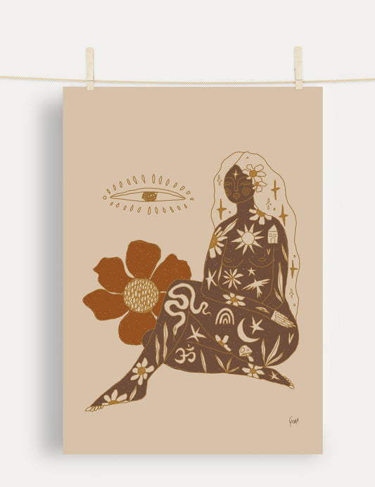 Aditi: Celestial goddess art print