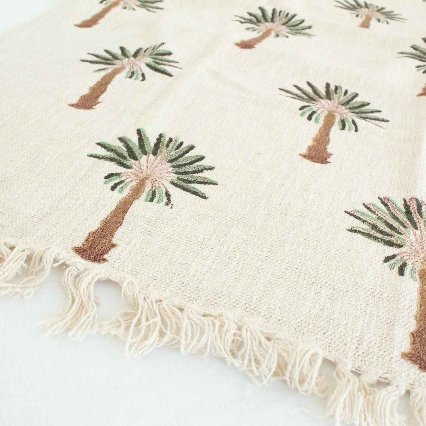 Tropical Palm Throw Blanket