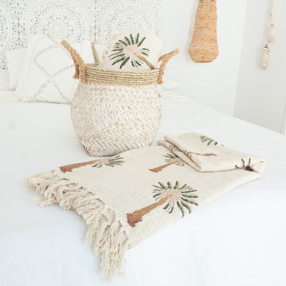 Tropical Palm Throw Blanket