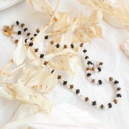 Golden Ember beaded necklace