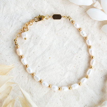 Gold and pearl Sacred Shore Bracelet