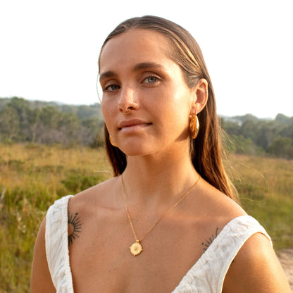 Gold hoop earrings
