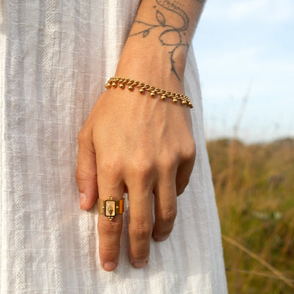 Gold Emperor ring with ornate detail