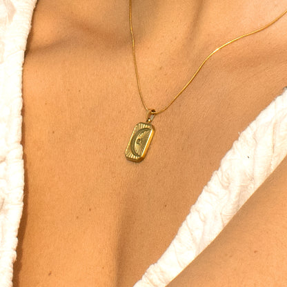 Gold celestial sky necklace