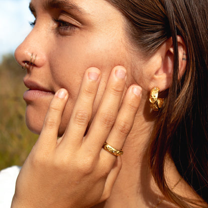 Gold celestial ring