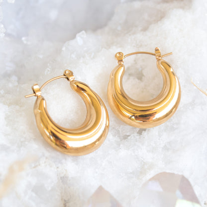 Gold Akal hoop earrings