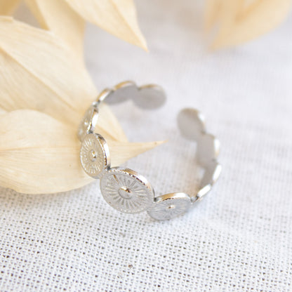 Silver Sun Temple open ring