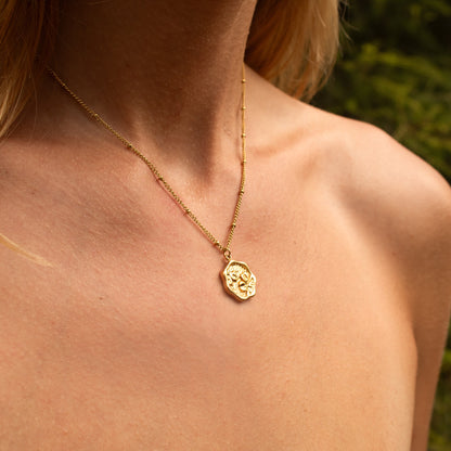 Gold Native Flower Necklace