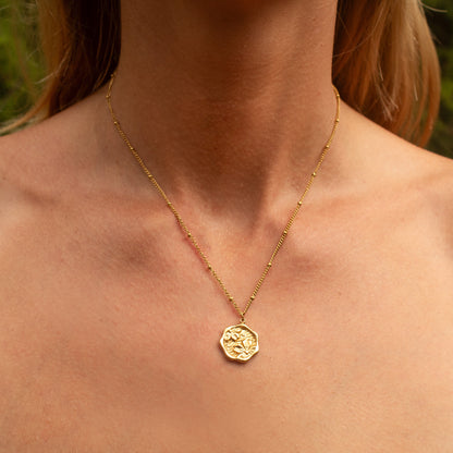 Gold Native Flower Necklace