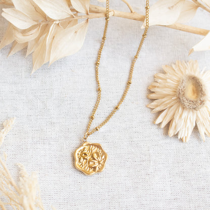 Gold Native Flower Necklace