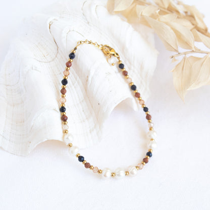Spirit Bloom Bracelet with pearls and beads
