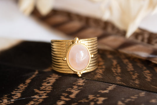 Halo Dream Ring Rose Quartz