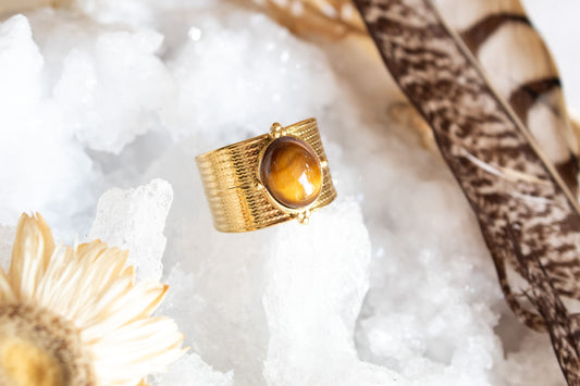 Halo Dream Ring Tigers Eye