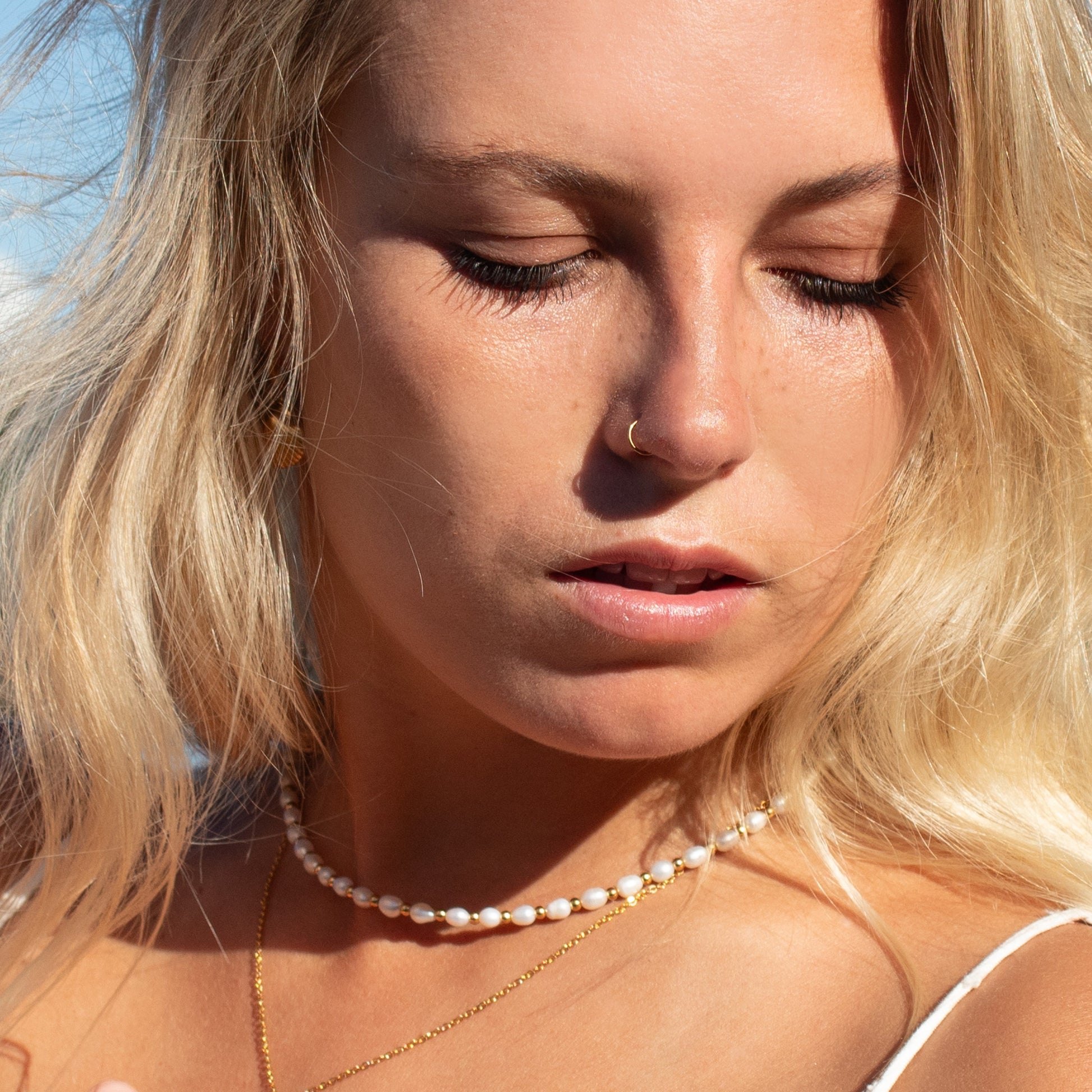 Sacred Shore Necklace with pearls