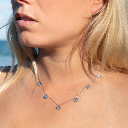 Silver seashell necklace