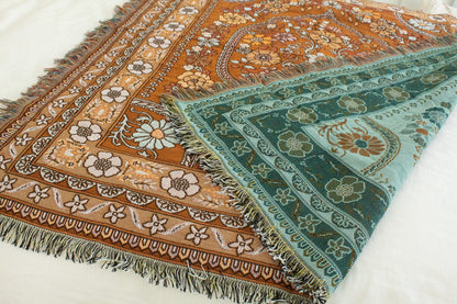 Earth Garden blanket with floral pattern